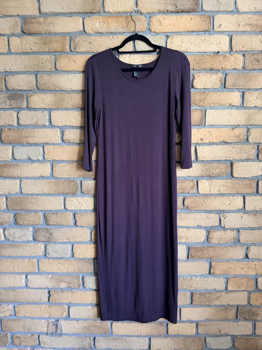 Sukienka Maxi H&M Basic – Fiolet / Śliwka (Rozmiar S)
