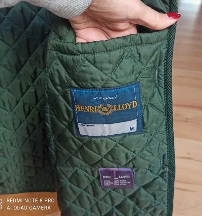 Męski bezrękawnik zielony pikowany Henri Lloyd M