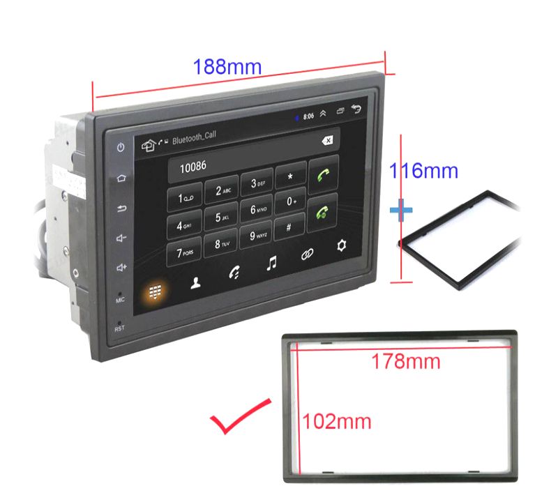 AUTO RADIO 2DIN 9" TÁCTIL ANDROID 13 GPS BLUETOOTH USB SD