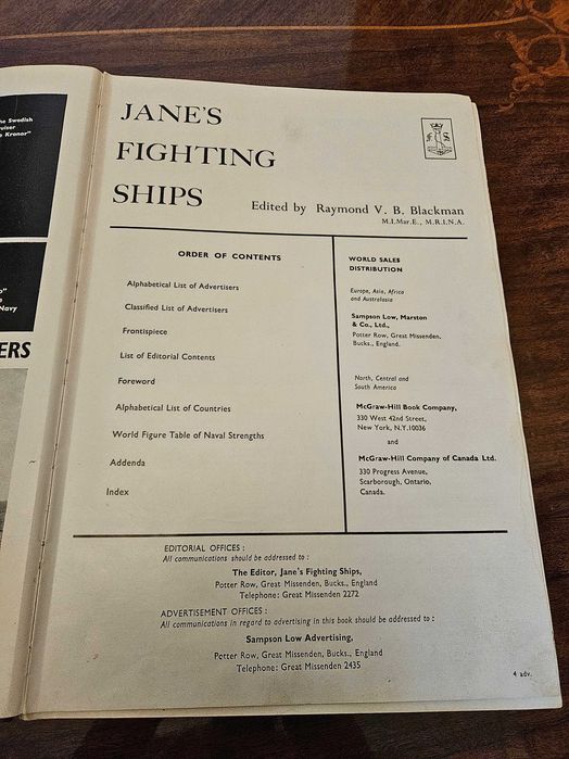 Jane's Fighting Ships 1965-66 - red. Raymond’a V. B. Blackman