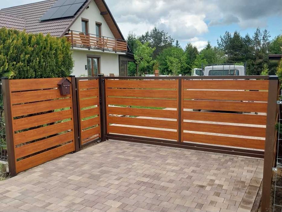 Furtka 150x90cm oc+ral Ogrodzenia Premium drewnopodobne