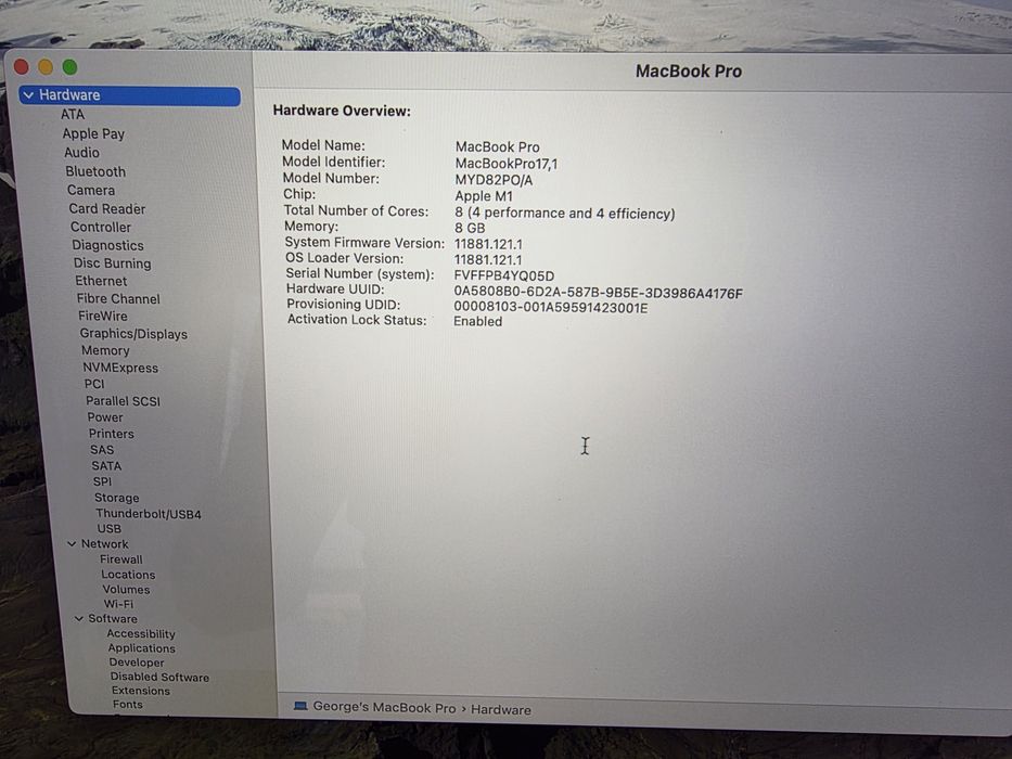 MacBook Pro 13" M1 | 8GB RAM | 256GB SSD | Touch Bar