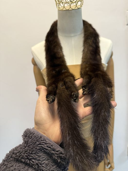 Норка шарф на застібці