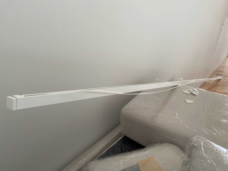 calha cortina branca ultra minimalista 4 metros