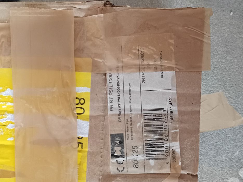 Rura do pieca gazowego 125/80 o długości 1 m
