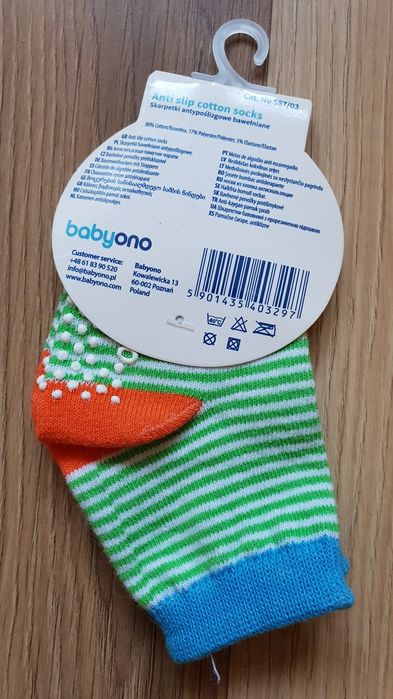 BabyOno skarpety skarpetki bezuciskowe 0-6m smoczek pieluchy