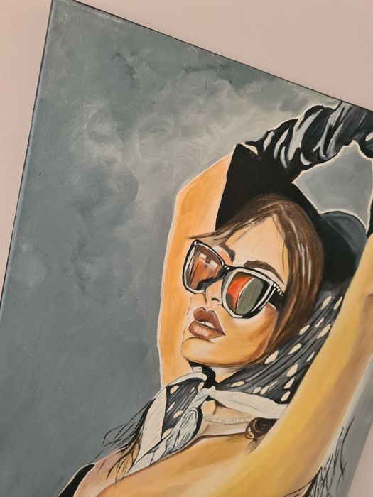 Obraz olejny na płótnie kobieta