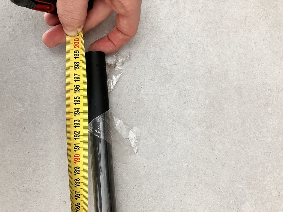 Karnisz metalowy czarny pojedynczy 200cm