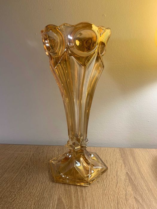 piękny wazon Art Deco, opalizujący stan bd, Vintage, antyk