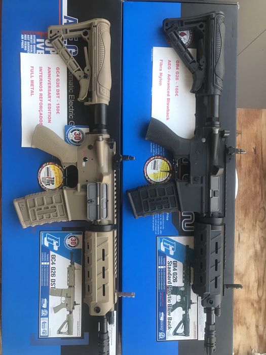 Fuzil Eléctrico M4 Airsoft marca G&G modelo CM15 KR-CQB + CM16 MOD0