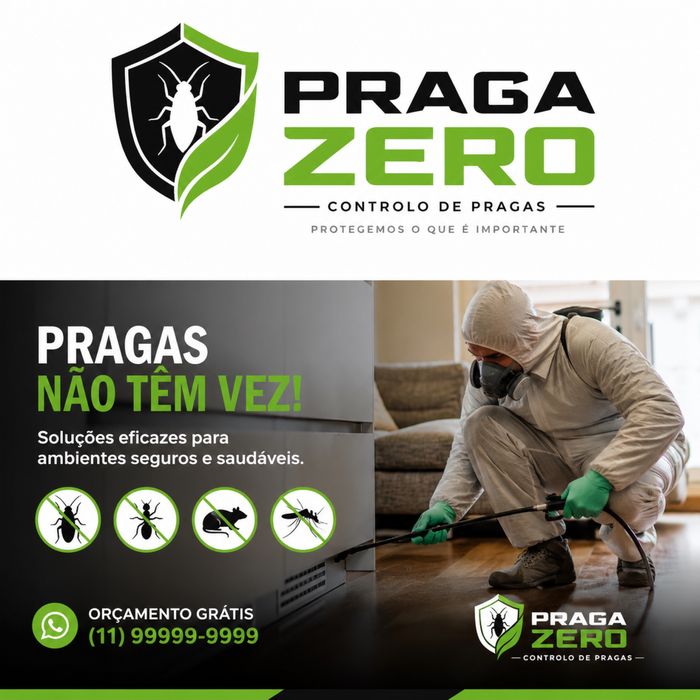 Controle de pragas, percevejos, baratas, formigas