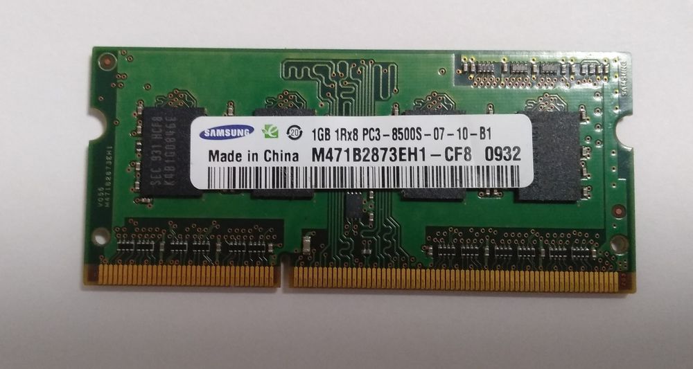 Оперативная память DDR 1GB Samsung ОЗУ 1Rx8 PC3-8500S-07-10-B1 M471B28