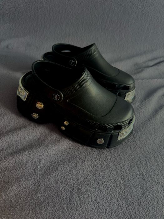 Крокси масивні чорні сабо Balenciaga