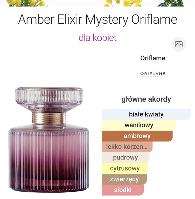 Oriflame Amber Elixir Mystery 50ml z ubytkiem