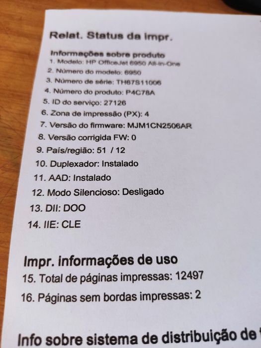 Impressora multifunções HP OfficeJet 6950 como nova.