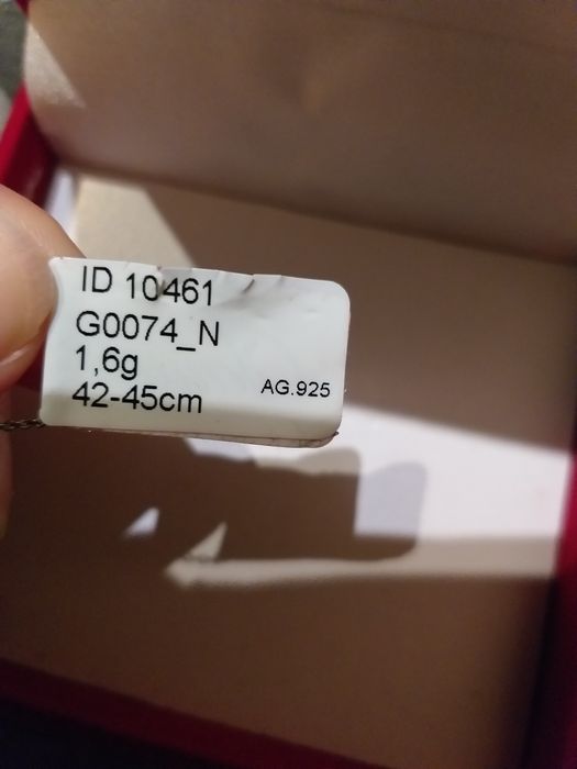 Srebrny naszyjnik z grawerunkiem