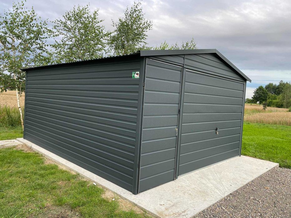 Garaż blaszany 4x5 . Wzmocniony PROFILAMI. Producent SZYBKA REALIZACJA