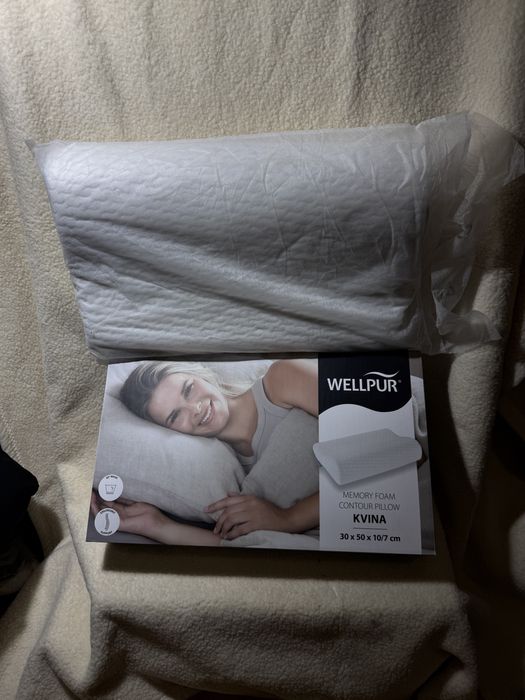 Подушка WELLPUR KVINA серый 30x50x10/7см новые