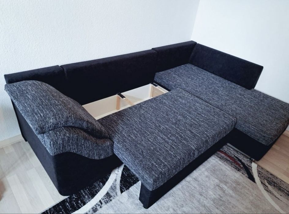 Narożnik rozkładany z funkcją spania kanapa sofa transport