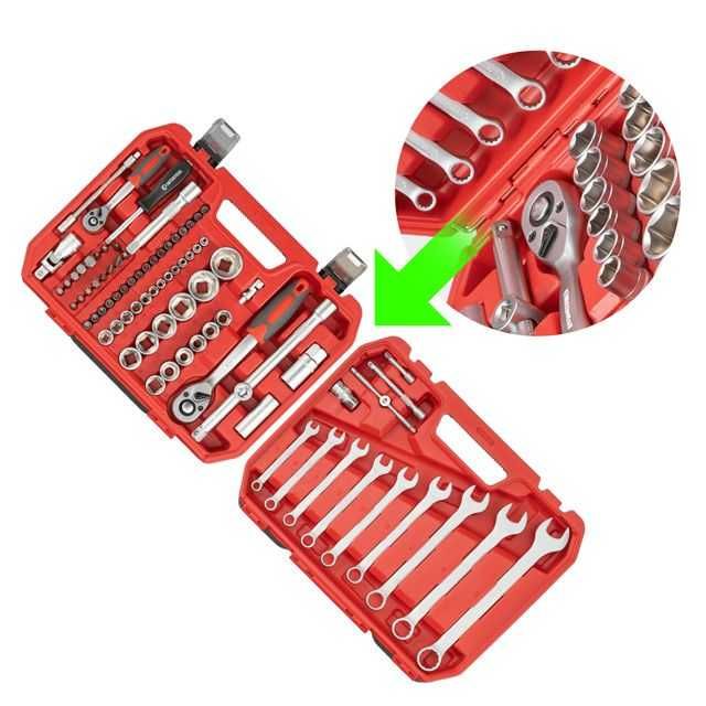 Набір інструментів 1/2" & 1/4" 82од INTERTOOL ET-9082