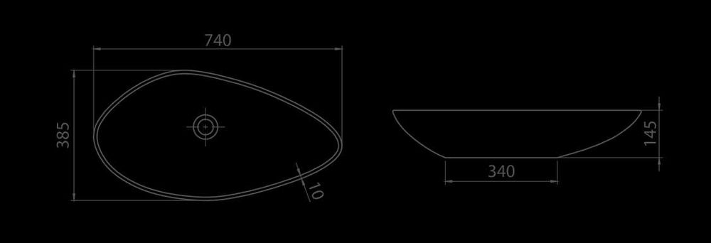 Umywalka nanlatowa 75 Cera Style Olive