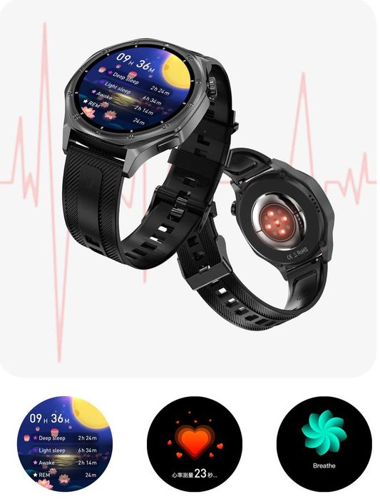 SMARTWATCH zegarek męski DT5 NEW 4GB do Samsung Apple Xiaomi IP67 puls