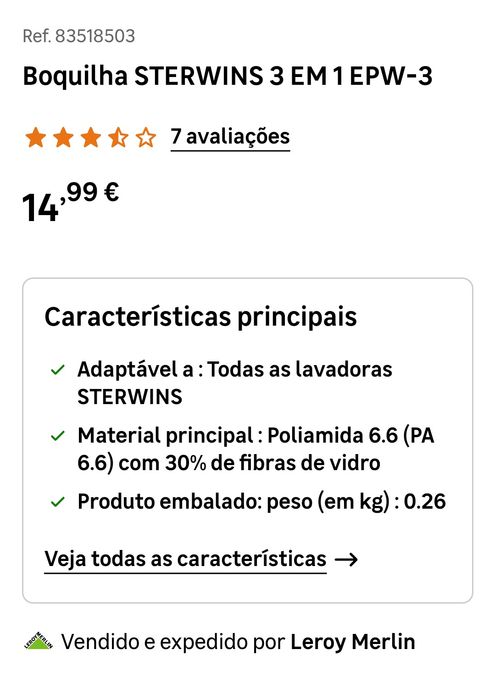 Bocal de jato 3 em 1 STERWINS