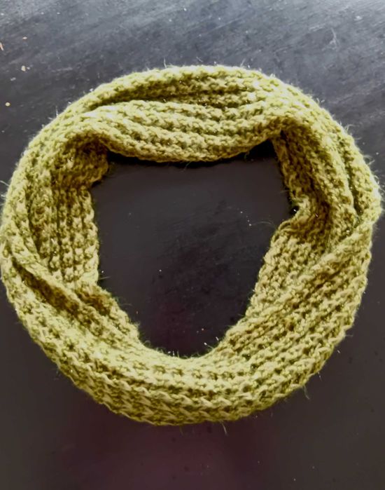 Gola lã sintética - verde - tamanho único