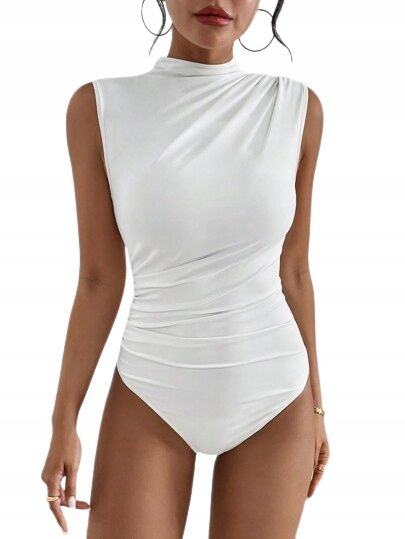 Shein body damskie białe bez rękawów 36 21ka