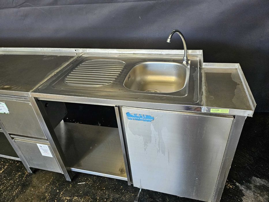 Bancada em inox para cafetaria