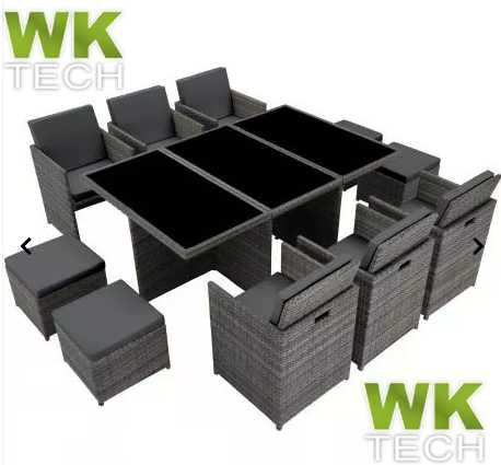 Meble ogrodowe PREMIUM 10 osób NOWE zestaw mebli ogrodowych pokrowiec