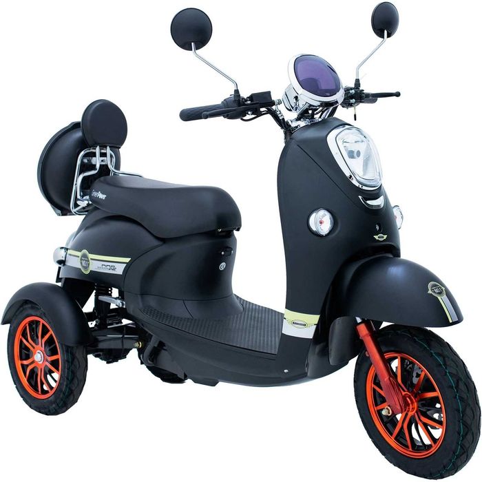 Scooter de mobilidade elétrica está equipada com uma bateria removível de 650W, 60 V e 20 Ah para facilitar o transporte preço 3160€.
