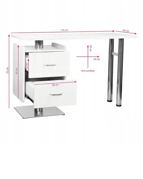 Biurko kosmetyczne białe