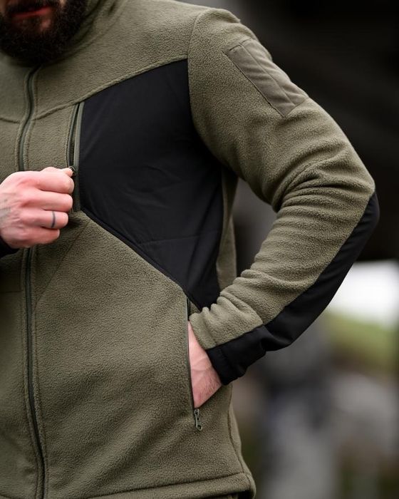 Флісовий спортивний тактичний костюм TARANTUL oliva/black мілітар олив