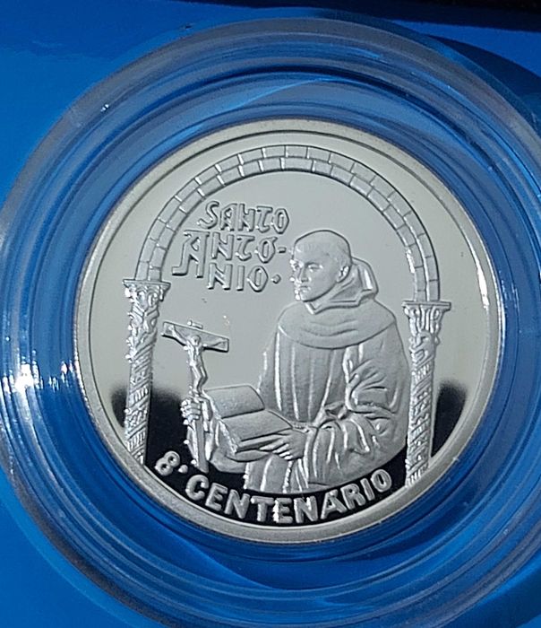 500$00 de 1995, 8º centenário nascimento de Santo António Prata Proof