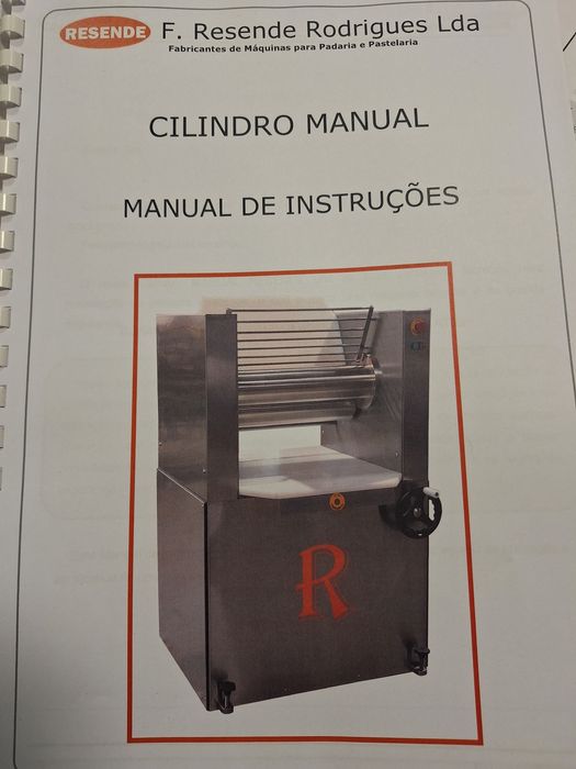Cilíndro industrial de panificação para massa