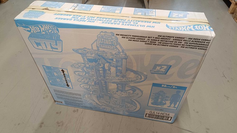 Kurier 0PLN,Nowy Hot Wheels City GJL14 Mega Garaż Atak Dinozaura T-Rex