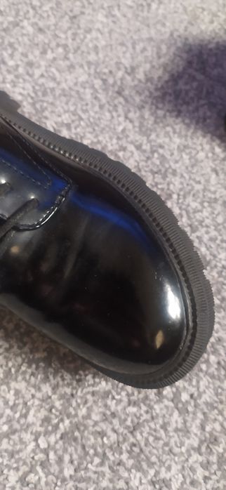 Trapery wiązane czarne lakierowane