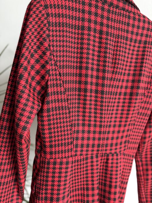 Kombinezon w pepitkę czarny czerwony elegancki Zara S jak nowy