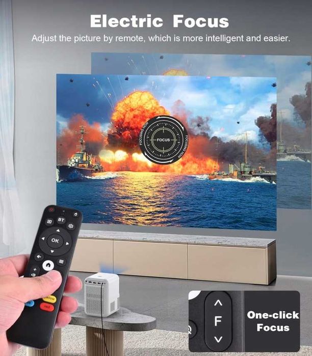 Projektor LCD HPXpro x10 mini biały 1080p 4K 350ANSI przenośny SmartTV