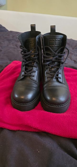 Tommy Jeans TJW Lace Up Leather Boot.