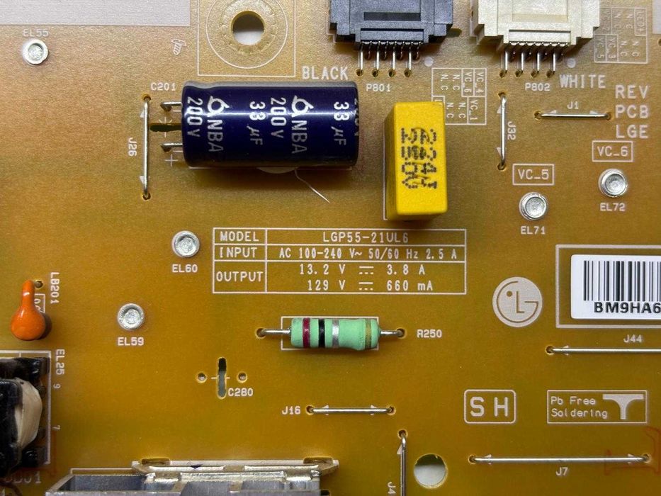 MODUŁ LG 55NANO863PA EAX69508302 EAY65895412 LGP55-21UL6 ZASILACZ