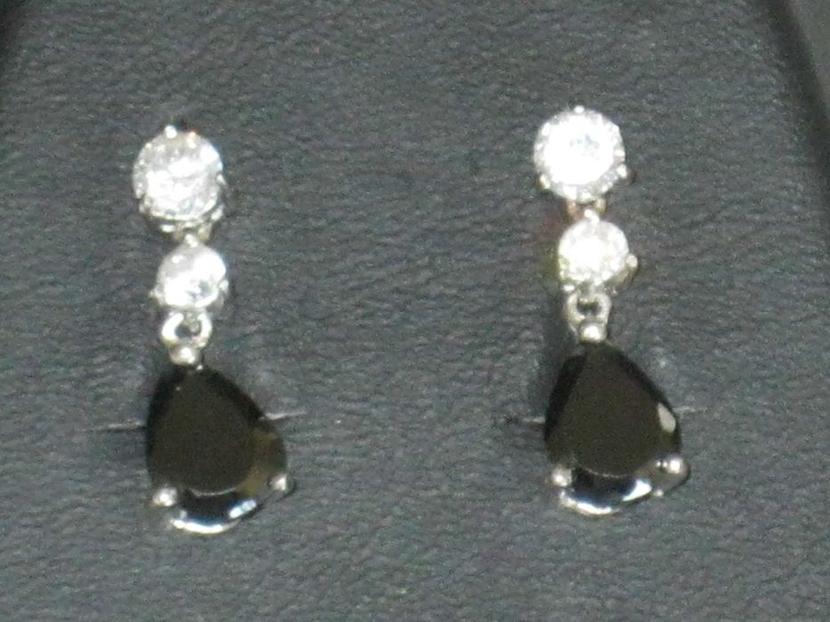 Brincos Prata Maciça de Lei 925`/.. C/Contraste