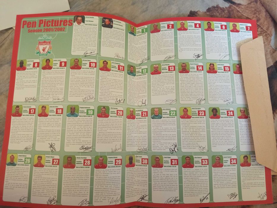 Liverpool album przedsezonowy 2001/2002