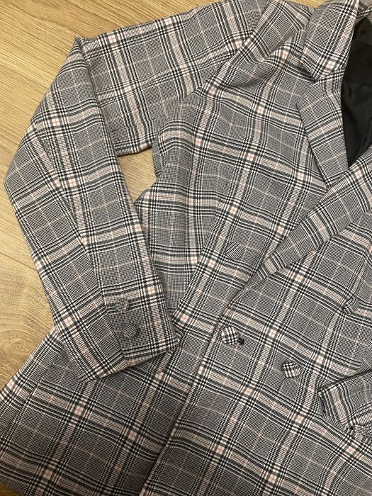 Marynarka w kratkę dwurzędowa