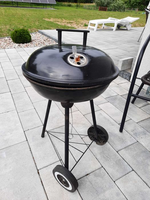 grill czarny okrągły