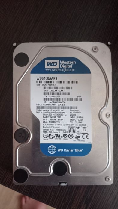 WD6400AAKS Жесткий диск