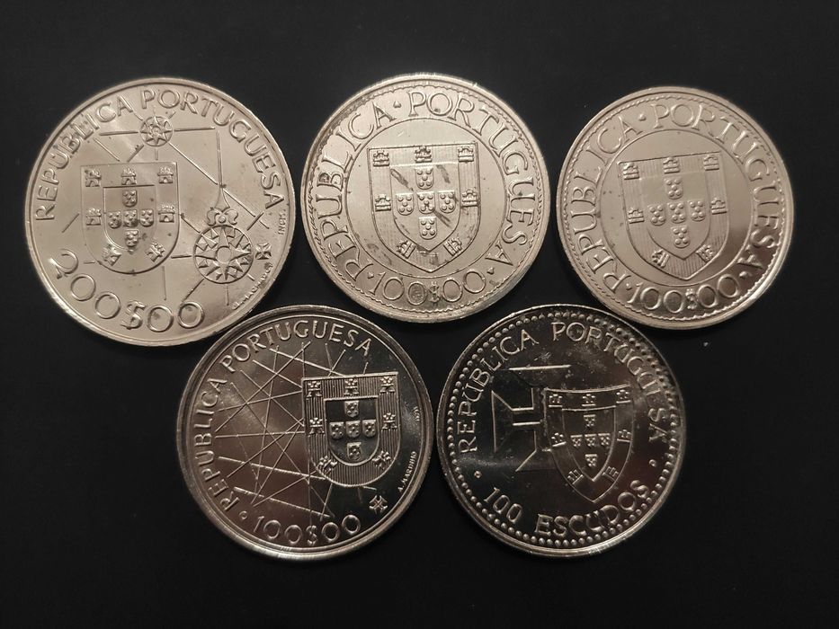 5 moedas de 100$ e 200$ - Descobrimentos - (Conjunto 2.5€) #1