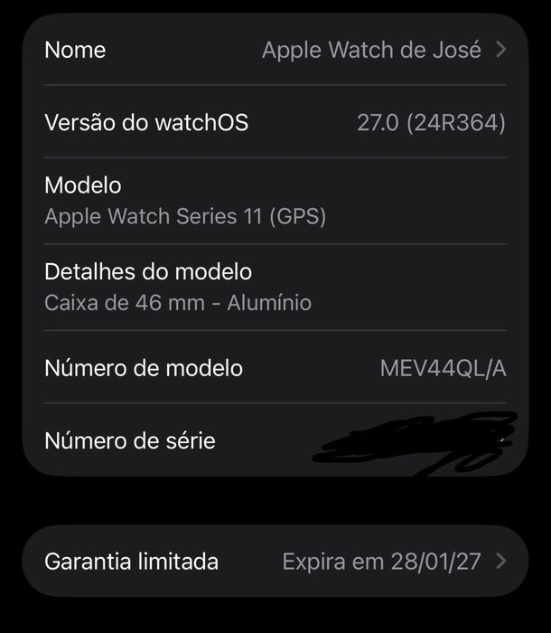 apple watch series 11 gps 46mm ( imaculado, ainda na garantia)
