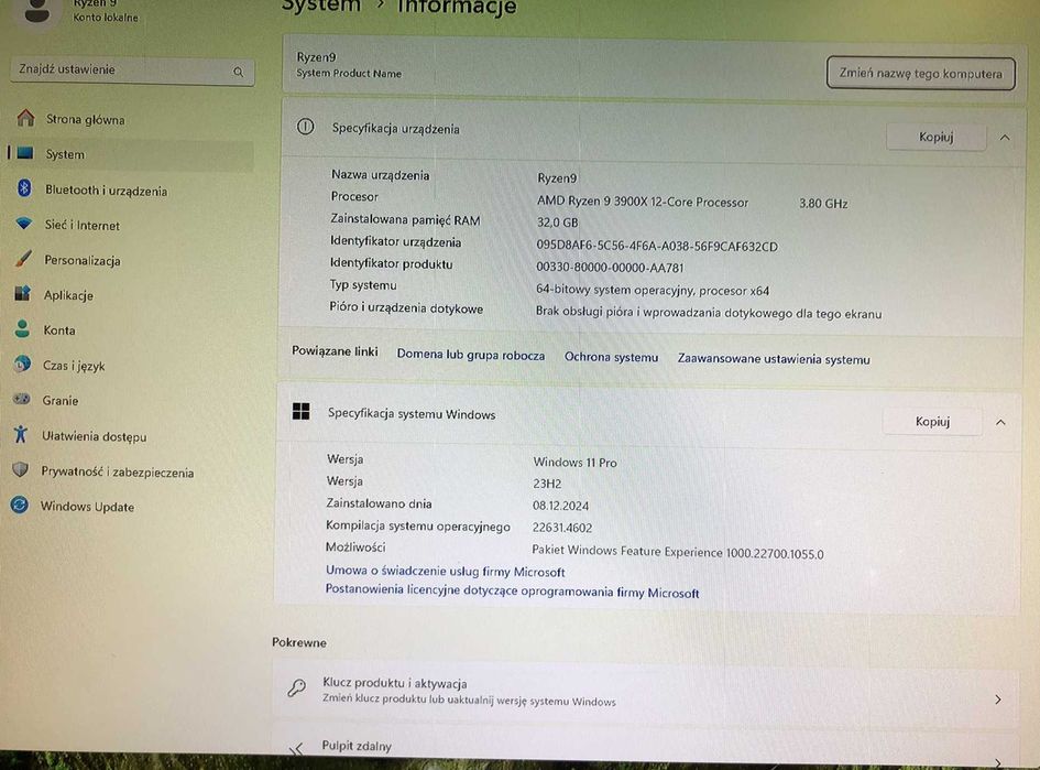 PC Gamingowy, Ryzen 9,RTX 3080, RAM 32, SSD 1Tb, Asus B550-Plus